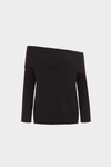 Wool asymmetric straight-fit sweater