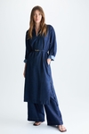 Chain denim oversize midi dress