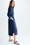 Chain denim oversize midi dress