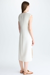 Sleeveless crepe fitted dress