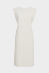 Sleeveless crepe fitted dress