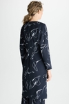 Trazo Cala print double-faced fitted dress