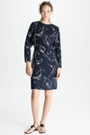 Trazo Cala print double-faced fitted dress