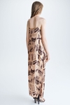 SHAWL PRINT SATIN DRESS