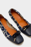 Gutenberg nylon leather ballet flats