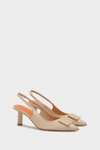 Leather 65 slingback pumps