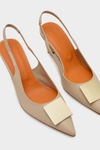 Leather 65 slingback pumps