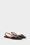 Obi leather slingback flats