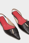 Obi leather slingback flats