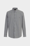 Gingham check poplin shirt