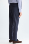 Tropical wool relaxed fit suit trousers