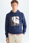 Cala flocked hooded sweatshirt