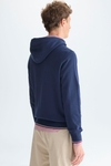 Cala flocked hooded sweatshirt