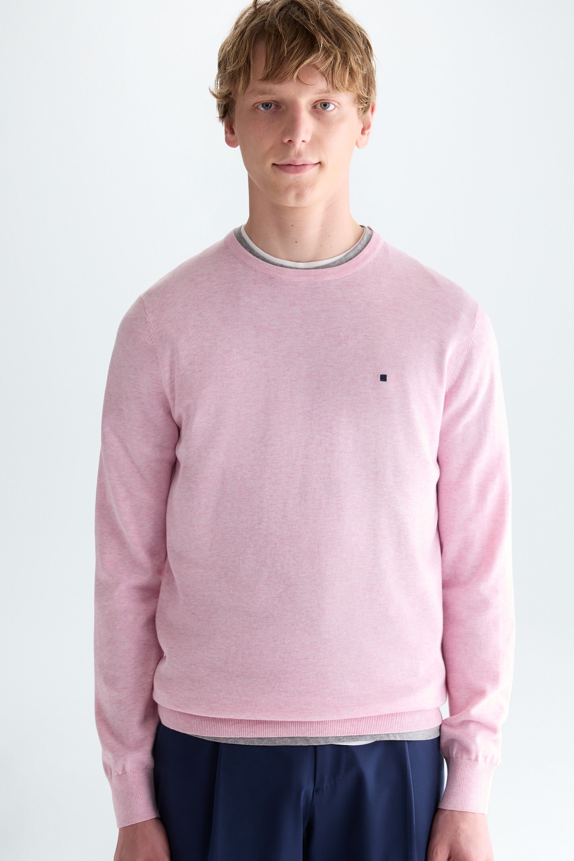 Crew neck cotton sweater