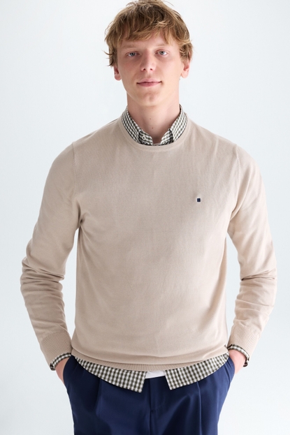 CREW NECK PIMA COTTON SWEATER