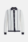 Striped pima cotton knit overshirt