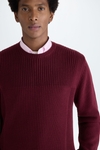 Cube textured cotton sweater