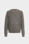 Cube textured cotton sweater