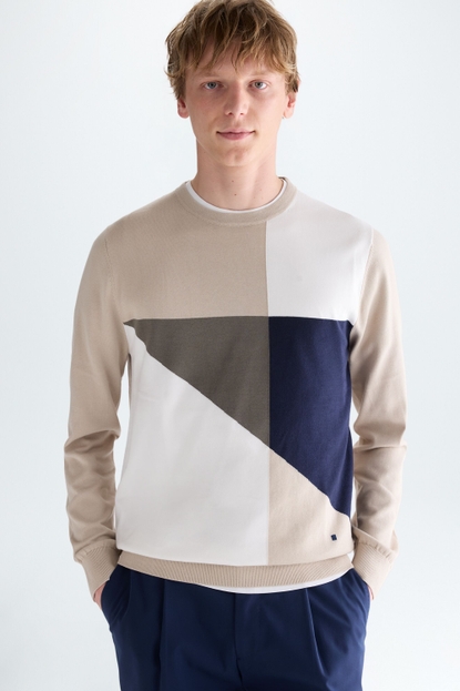 GEOMETRY PIMA COTTON SWEATER