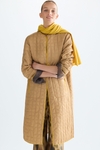 Quilted nylon reversible long coat