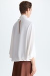 Crepe oversize blouse with scarf