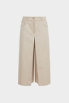 Cotton twill A-line culottes