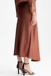 Satin crepe midi skirt