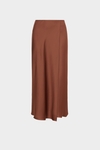 Satin crepe midi skirt