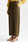 Cotton twill barrel trousers