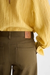 Cotton twill barrel trousers