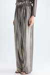 Metallic wide-leg pyjama-style trousers