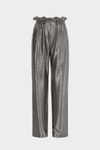 Metallic wide-leg pyjama-style trousers