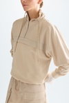 Nylon fleece oversize sweatshirt