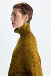 Funnel neck mohair oversize thick sweater