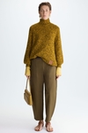 Funnel neck mohair oversize thick sweater