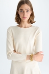 Stretch knit fitted sweater