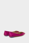 Rectangles satin flat shoes