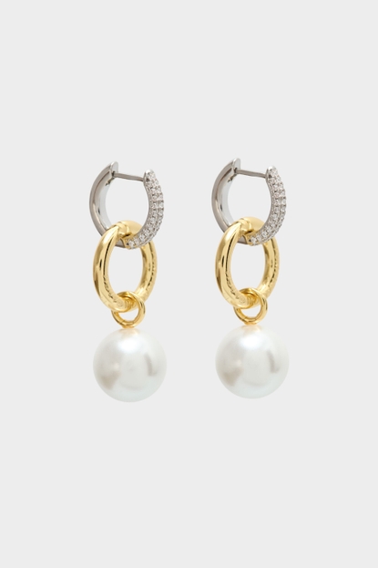 RADIANT PEARL HOOP EARRINGS