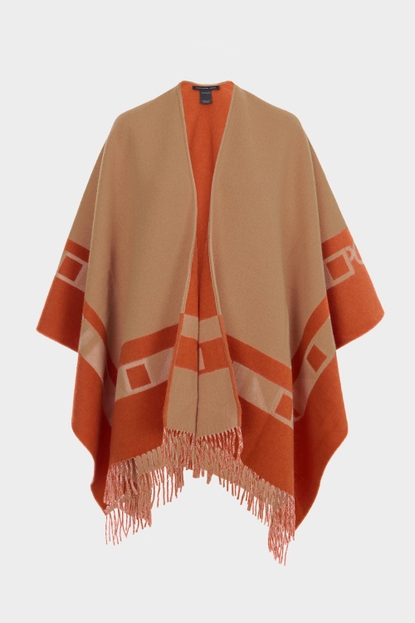 PG TAPE WOOL PONCHO