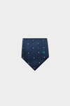 Motifs textured silk tie